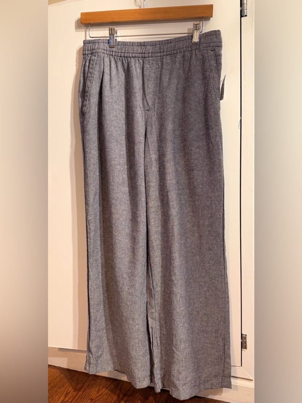 Old Navy Gray Wide-Leg Women's Linen-Style Pants